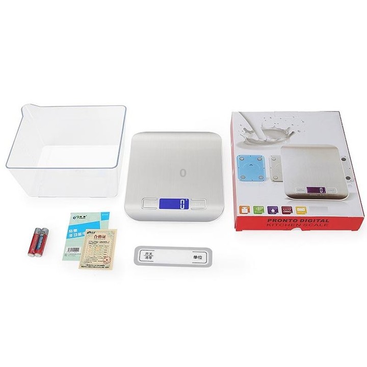 Stainless Steel Small Food Electronic Scale Kitchen Portable Baking Electronic Scale, Colour: 5kg/1g (Battery Model Rose Gold)