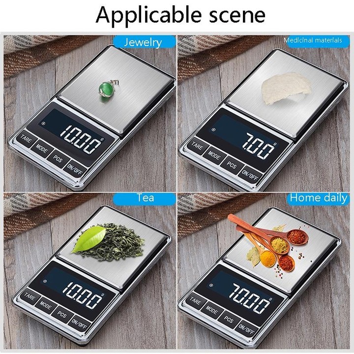 Kitchen Stainless Steel Mini Portable Scale High Precision Jewelry Scale Electronic Scale, Specification: 200g/0.01g