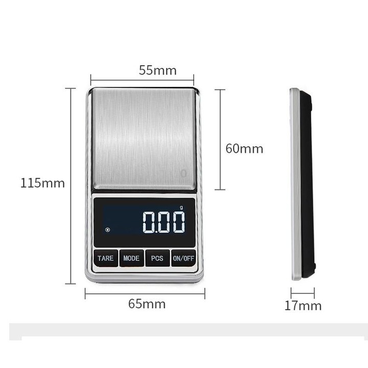 Kitchen Stainless Steel Mini Portable Scale High Precision Jewelry Scale Electronic Scale, Specification: 500g/0.1g
