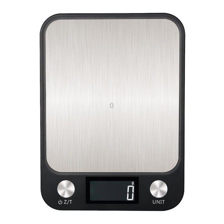 Small Kitchen Food Scale Stainless Steel Electronic Kitchen Scale 10kg/1g (Battery English Version Black)