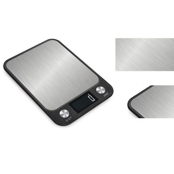 Small Kitchen Food Scale Stainless Steel Electronic Kitchen Scale 10kg/1g (Battery English Version Black)