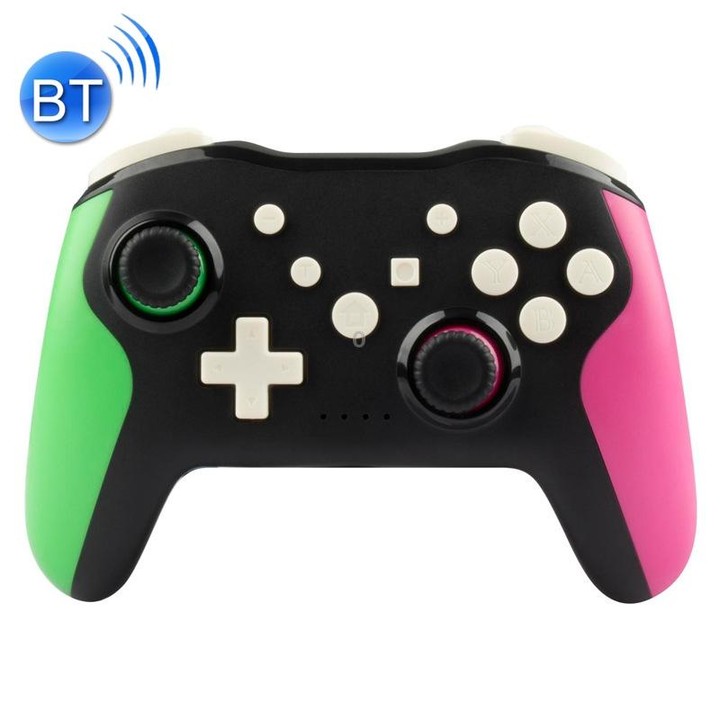 NS009 6-Axis Vibration Burst Wireless Bluetooth Gamepad For Switch Pro(Black Green Purple)
