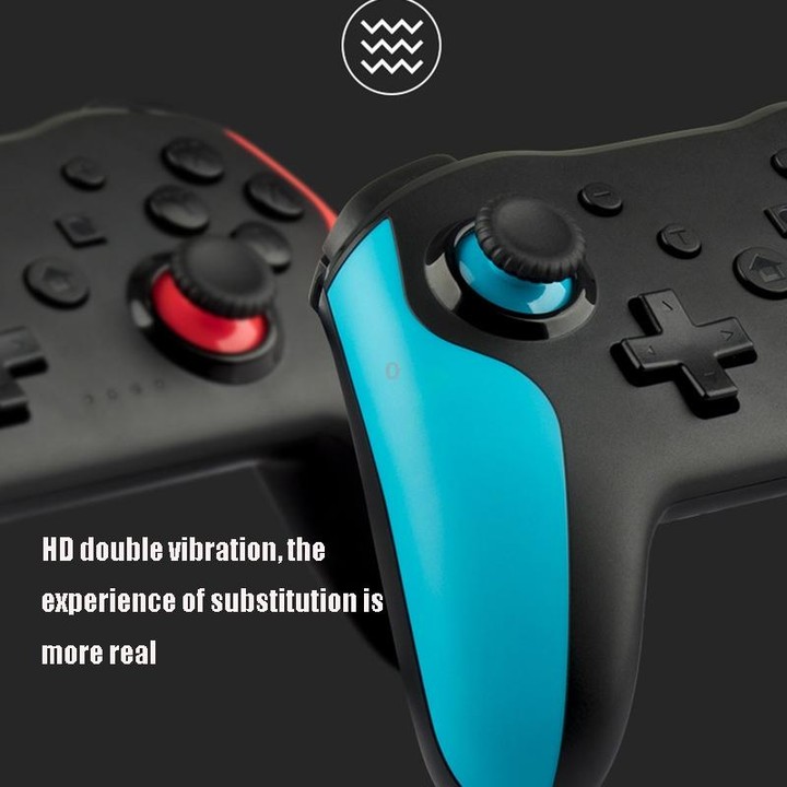 NS009 6-Axis Vibration Burst Wireless Bluetooth Gamepad For Switch Pro(Green and White)