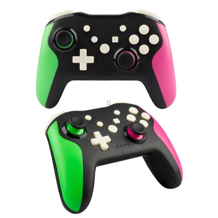 NS009 6-Axis Vibration Burst Wireless Bluetooth Gamepad For Switch Pro(Green and White)