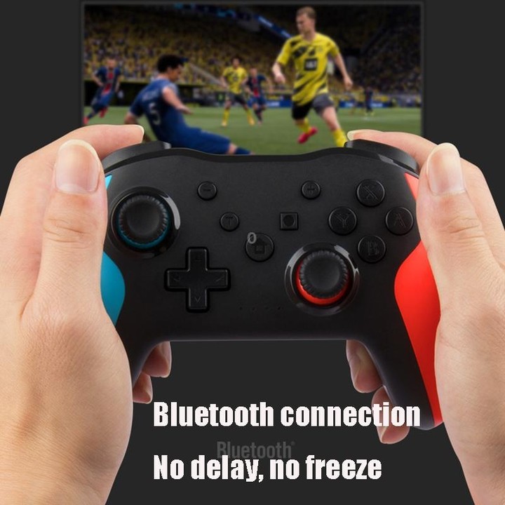 NS009 6-Axis Vibration Burst Wireless Bluetooth Gamepad For Switch Pro(Green and White)