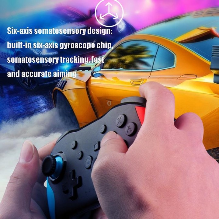 NS009 6-Axis Vibration Burst Wireless Bluetooth Gamepad For Switch Pro(Green and White)
