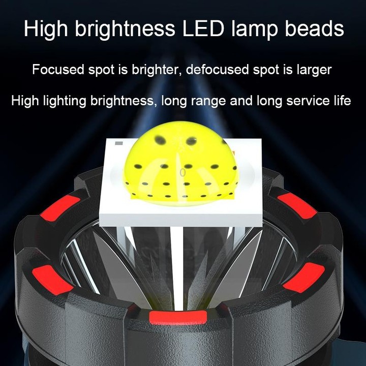 LED Mountaineering Waterproof Patrol USB Charging Flashlight with Power Bank Function, Style: 4800mAh