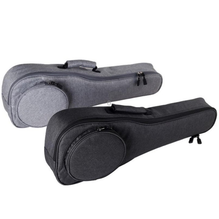 UK-12 23 Inch Ukulele Storage Bag Plus Cotton Padded Anti-Fall Backpack(Light Grey)