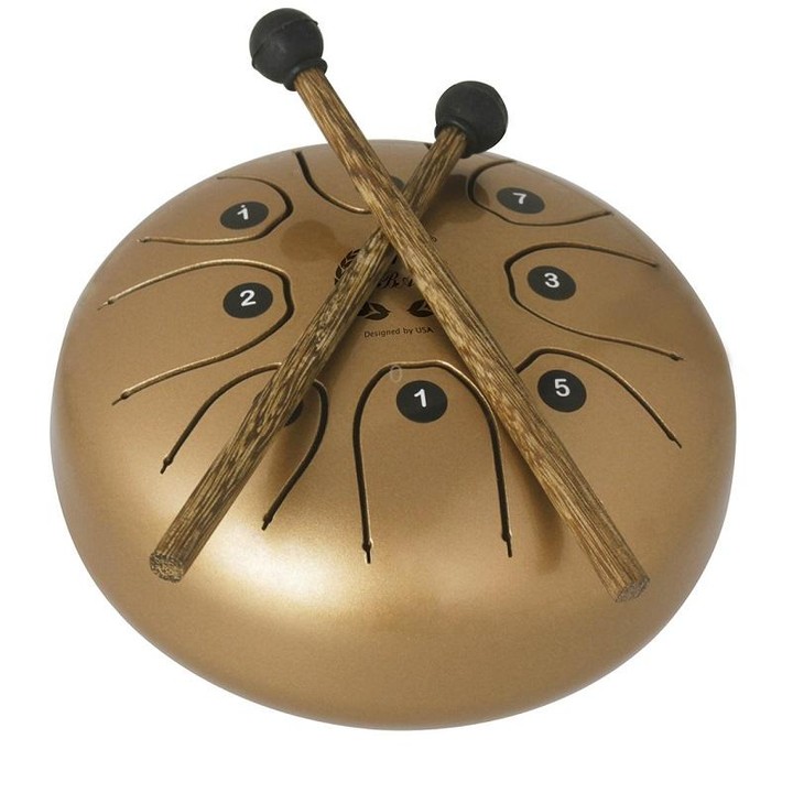 MEIBEITE 5.5-Inch C-Tune Sanskrit Drum Steel Tongue Empty Worry-Free Drum(Black)