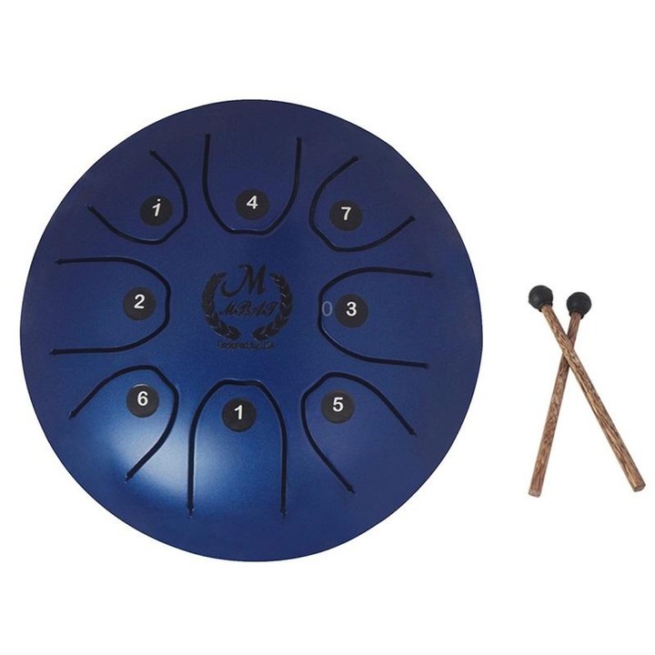 MEIBEITE 5.5-Inch C-Tune Sanskrit Drum Steel Tongue Empty Worry-Free Drum(Blue)