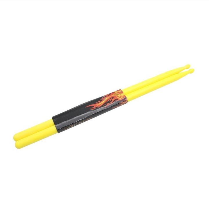 2 PCS Drumsticks Drum Kits Accessories Nylon Drumsticks, Colour: Yellow