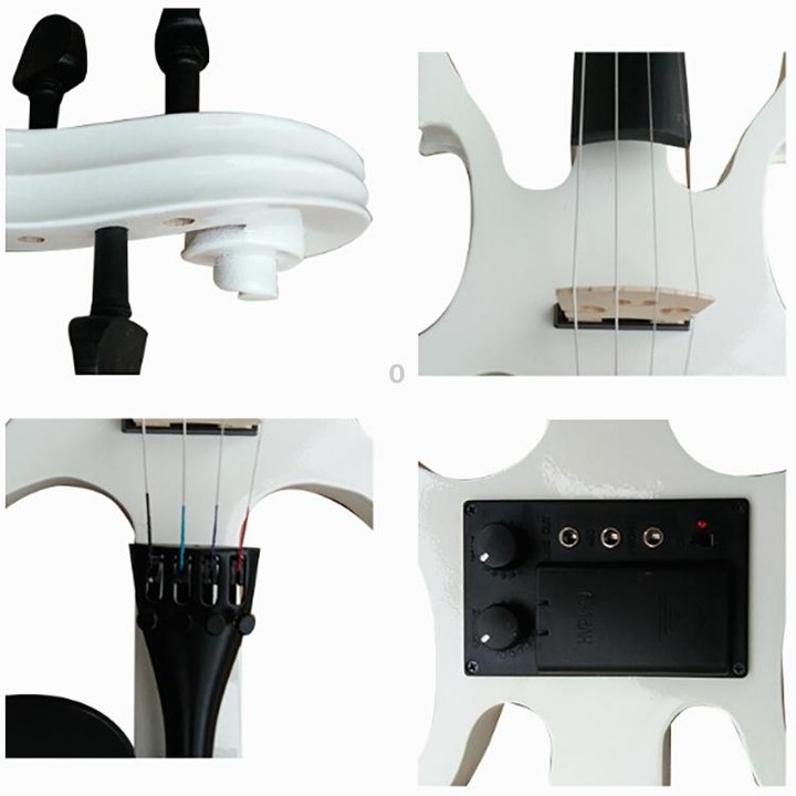 YS030 4 / 4 Wooden Manual Electronic Violin for Beginners, with Bag(Wine Red)