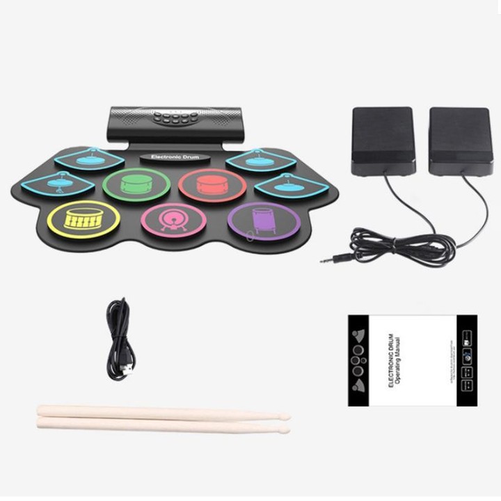 MD862M Bluetooth Drum Set For Beginners Learn To Play Portable Electronic Drums