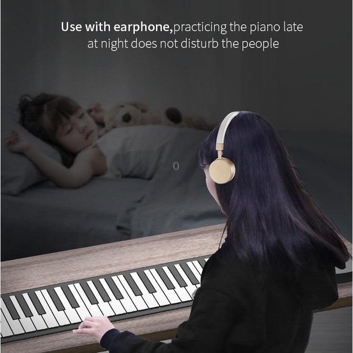 PN61S 61-key Hand-Rolled Foldable Piano Thickened Portable Beginner Keyboard
