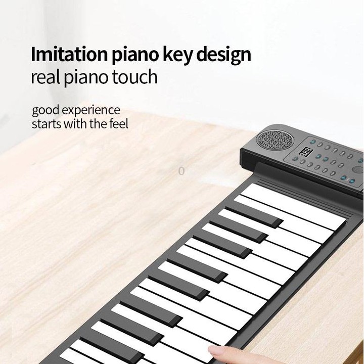PN61S 61-key Hand-Rolled Foldable Piano Thickened Portable Beginner Keyboard