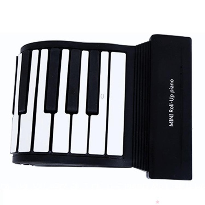 MIDI88 88-Key Hand-Rolled Foldable Piano Professional MIDI Soft Keyboard Simulated Practice Carry-On Folding Electronic Piano(Bl