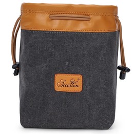 S.C.COTTON Liner Bag Waterproof Digital Protection Portable SLR Lens Bag Micro Single Camera Bag Photography Bag, Colour: Carbon
