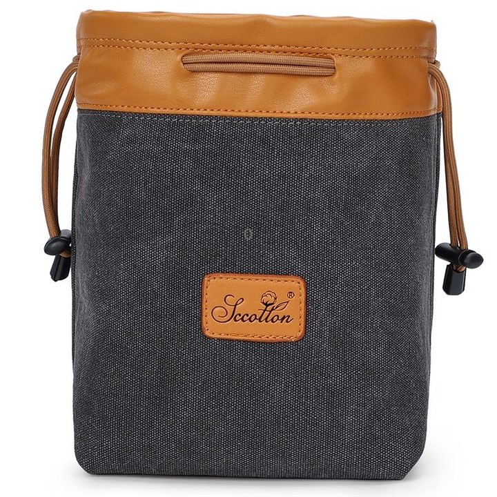 S.C.COTTON Liner Bag Waterproof Digital Protection Portable SLR Lens Bag Micro Single Camera Bag Photography Bag, Colour: Carbon