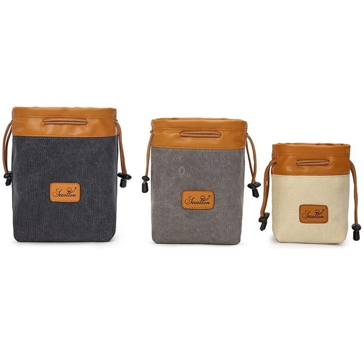 S.C.COTTON Liner Bag Waterproof Digital Protection Portable SLR Lens Bag Micro Single Camera Bag Photography Bag, Colour: Carbon
