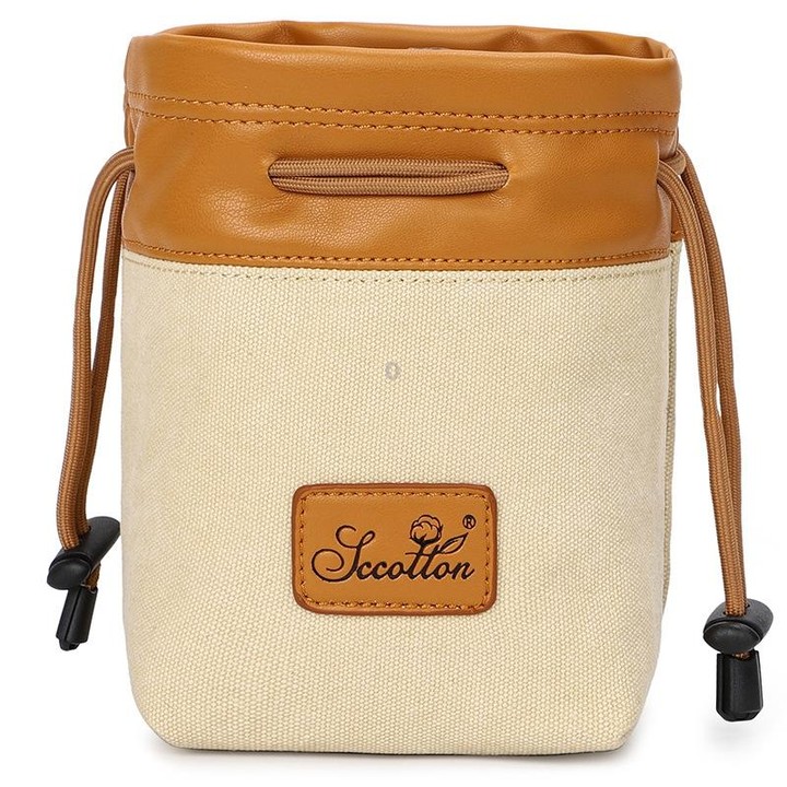 S.C.COTTON Liner Bag Waterproof Digital Protection Portable SLR Lens Bag Micro Single Camera Bag Photography Bag, Colour: Beige