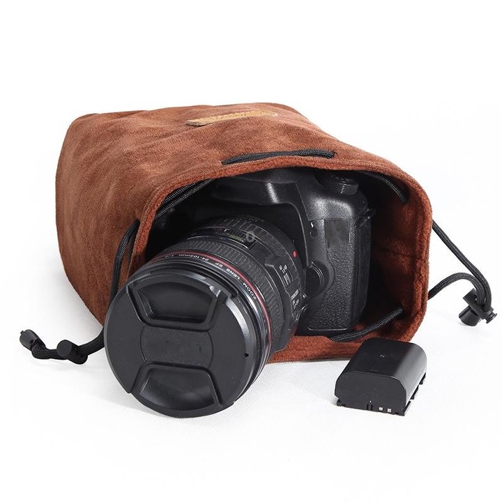 S.C.COTTON Liner Shockproof Digital Protection Portable SLR Lens Bag Micro Single Camera Bag Square Blue M