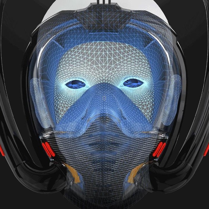 Snorkeling Mask Double Tube Silicone Full Dry Diving Mask Adult Swimming Mask Diving Goggles, Size: L/XL(White/Pink)