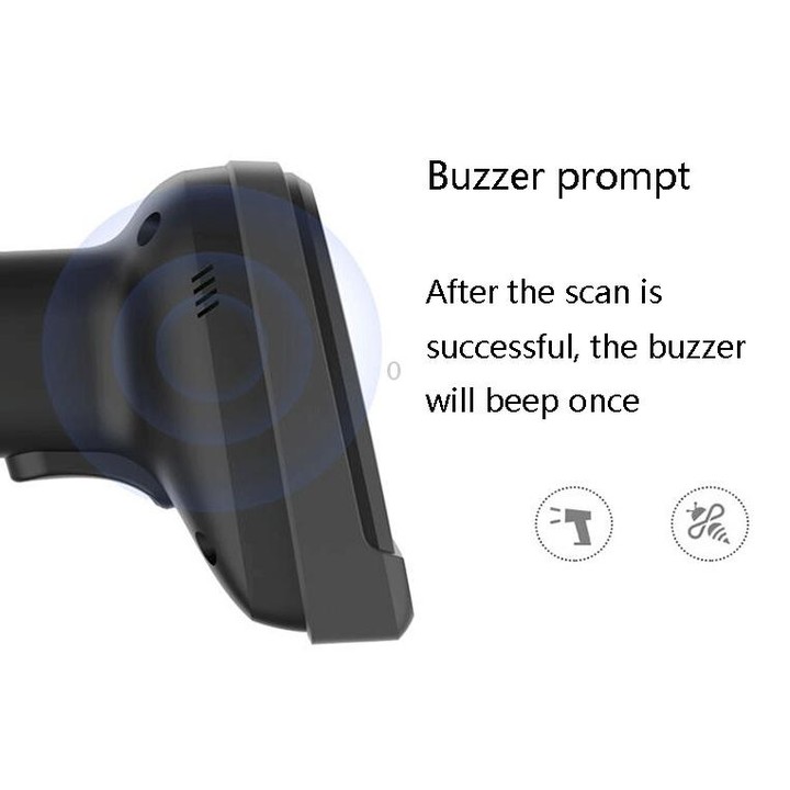 Deli 14952 Supermarket Cashier One-Dimensional QR Code Scanning Gun, Model: White Wired