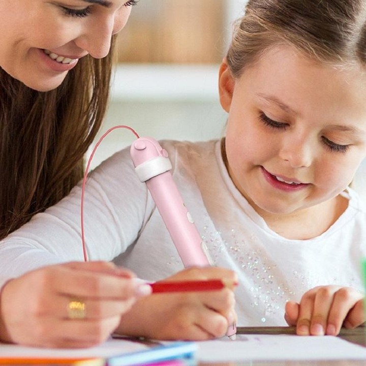 Drawing Three-Dimensional Graffiti Low Temperature 3D Printing Pen For Children A2 Pink Pig