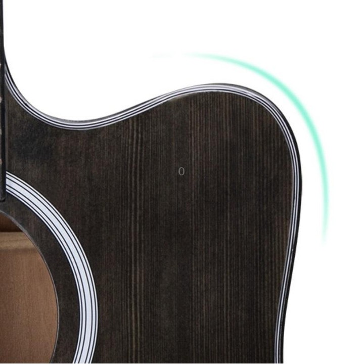 Folk Acoustic Guitar Beginner Training And Teaching Stringed Instruments, Colour: 41 Inch (Black)