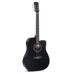 Folk Acoustic Guitar Beginner Training And Teaching Stringed Instruments, Colour: 41 Inch (Black)