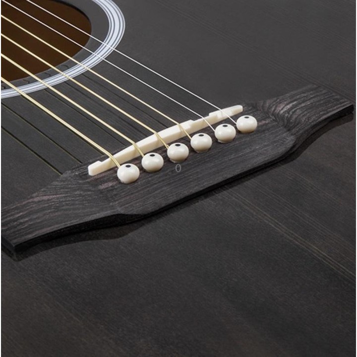 Folk Acoustic Guitar Beginner Training And Teaching Stringed Instruments, Colour: 41 Inch (Black)