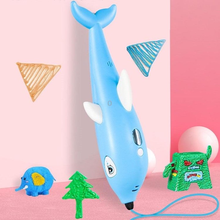 3D Printing Pen Three-Dimensional Painting Graffiti Brush(Pink)