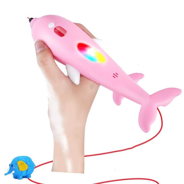 3D Printing Pen Three-Dimensional Painting Graffiti Brush(Pink)