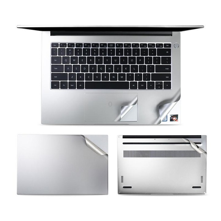 JRC 4 In 1 0.2mm Metal Texture Upper Cover Film + Bottom Cover Film + Full-Support Film + Touchpad Film Laptop Body Protective F