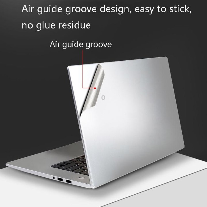 JRC 4 In 1 0.2mm Metal Texture Upper Cover Film + Bottom Cover Film + Full-Support Film + Touchpad Film Laptop Body Protective F