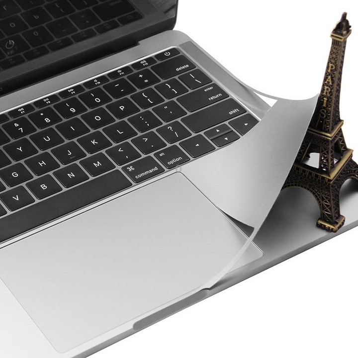 JRC 2 in 1 Laptop Palm Rest Sticker + Touchpad Film Set For MacBook Pro 16 inch A2141 (with Touch Bar)(Silver)