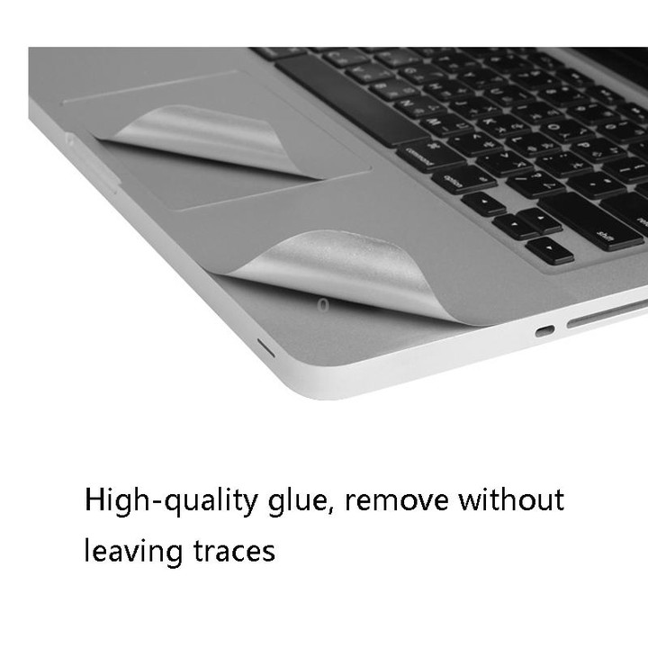 JRC 2 in 1 Laptop Palm Rest Sticker + Touchpad Film Set For MacBook Air 13.3 inch A2179 (2020)(Silver)