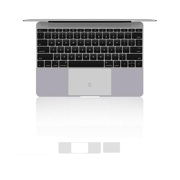JRC 2 in 1 Laptop Palm Rest Sticker + Touchpad Film Set For MacBook Air 13.3 inch A2179 (2020)(Silver)