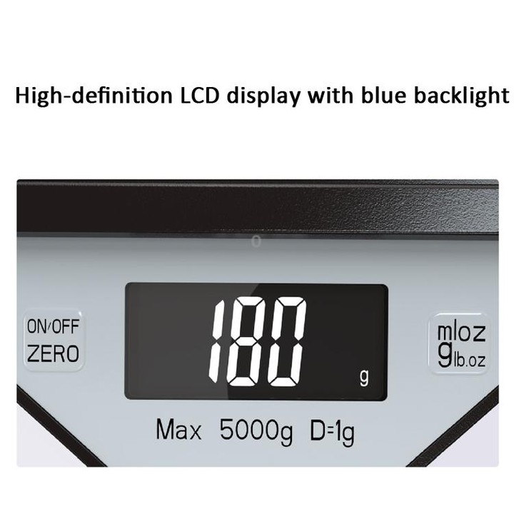 5kg/1g Kitchen Electronic Scale Coffee Scales Baking Food Scale Pallet Scale Pet Scale(Green)