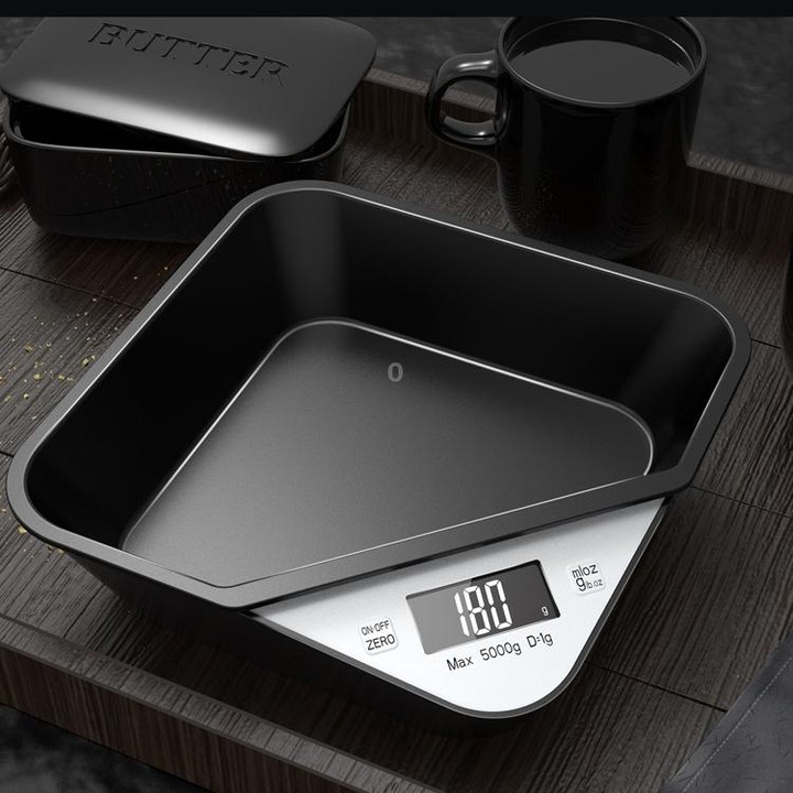 5kg/1g Kitchen Electronic Scale Coffee Scales Baking Food Scale Pallet Scale Pet Scale(Green)