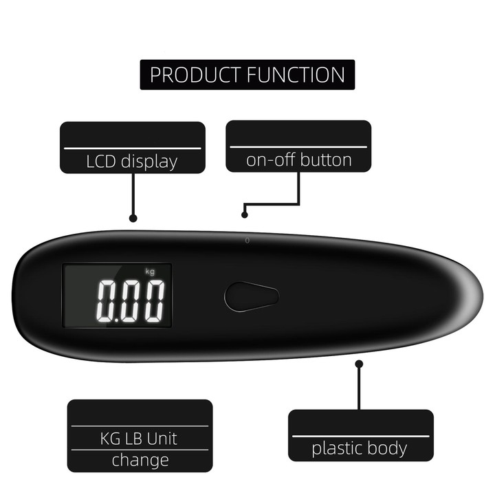 50kg/0.05kg Baggage Scales Portable Luggage Scales Express Package Scales Hand-Held Electronic Scale