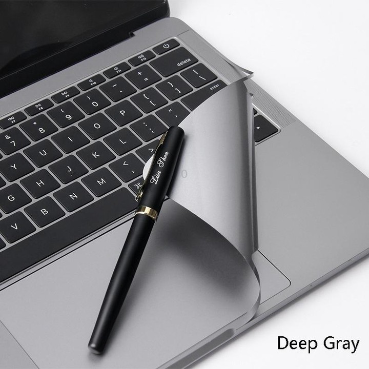 JRC 2 In 1 Full Support Sticker + Touchpad Film Computer Full Wrist Support Sticker Set For MacBook Air 13.3 A1932 (2018)(Deep G