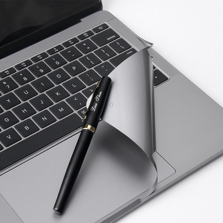 JRC 2 In 1 Full Support Sticker + Touchpad Film Computer Full Wrist Support Sticker Set For MacBook Air 13.3 A1932 (2018)(Deep G