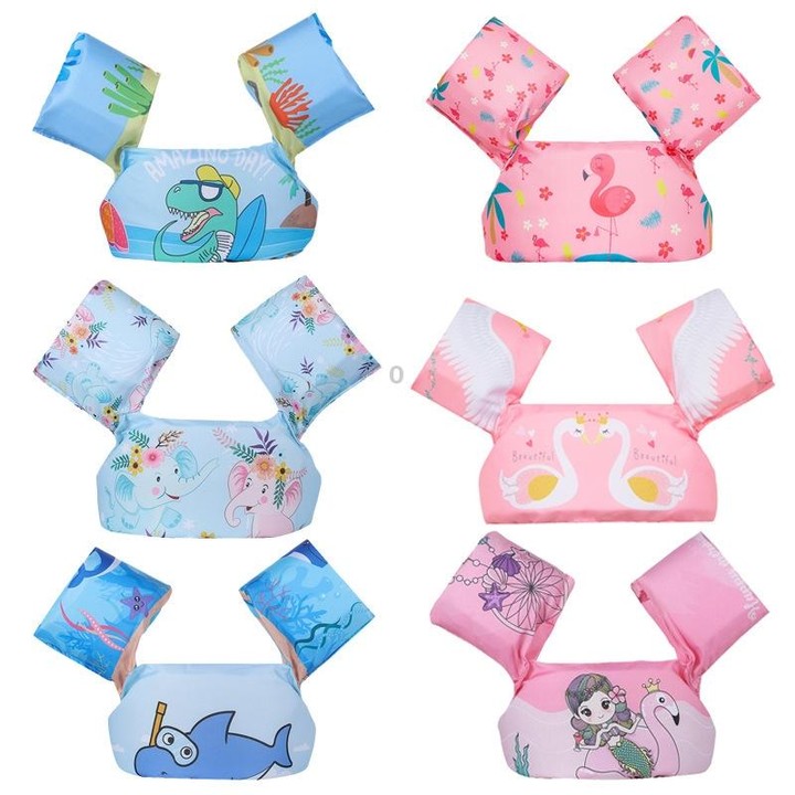 Children Swimming Foam Arm Ring Baby Swimming Equipment Floating Ring Water Sleeve Buoyancy Vest(Blue Dolphin)