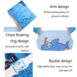 Children Swimming Foam Arm Ring Baby Swimming Equipment Floating Ring Water Sleeve Buoyancy Vest(Pink Mermaid)