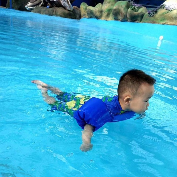 Children Swimming Foam Arm Ring Baby Swimming Equipment Floating Ring Water Sleeve Buoyancy Vest(Pink Mermaid)