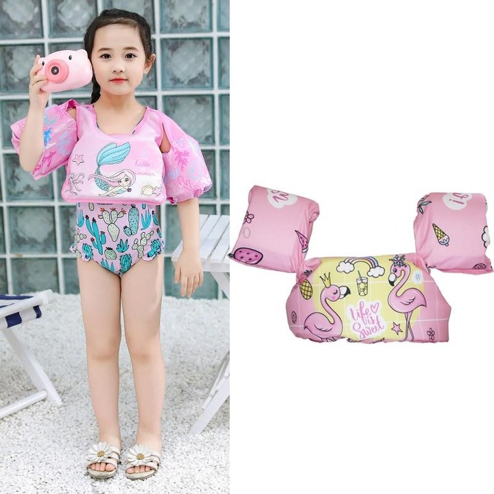 Children Swimming Foam Arm Ring Baby Swimming Equipment Floating Ring Water Sleeve Buoyancy Vest(Double Crown Bird)