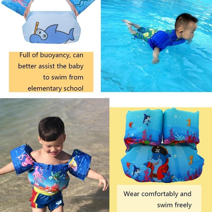 Children Swimming Foam Arm Ring Baby Swimming Equipment Floating Ring Water Sleeve Buoyancy Vest(Double Crown Bird)