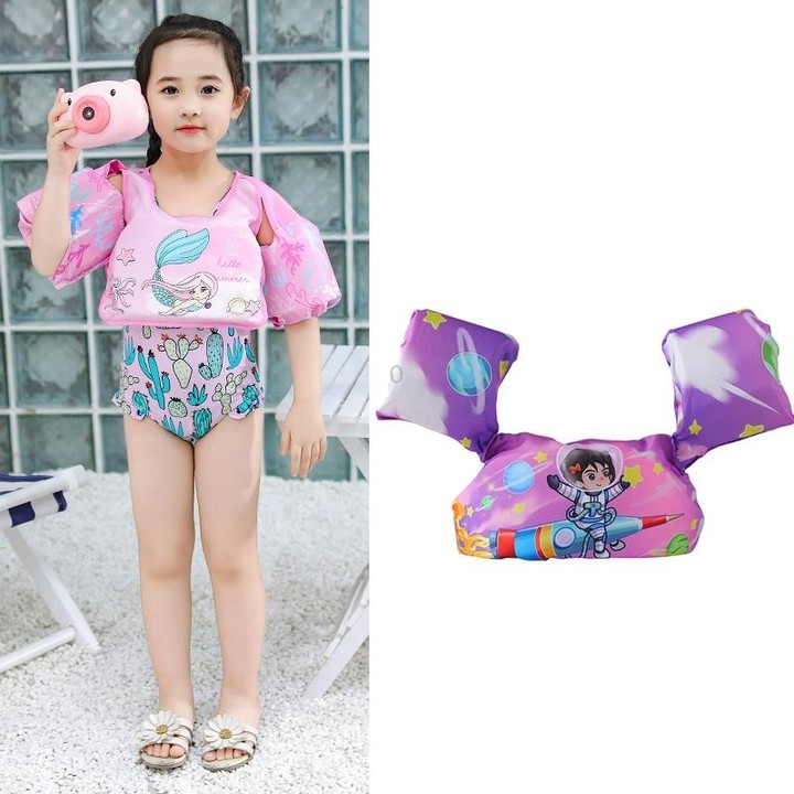 Children Swimming Foam Arm Ring Baby Swimming Equipment Floating Ring Water Sleeve Buoyancy Vest(Astronaut Girl)