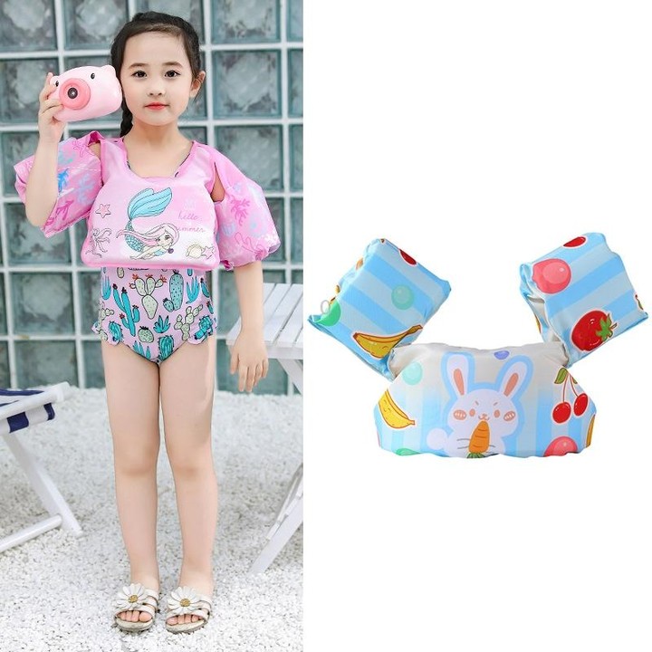 Children Swimming Foam Arm Ring Baby Swimming Equipment Floating Ring Water Sleeve Buoyancy Vest(Fruit Rabbit)